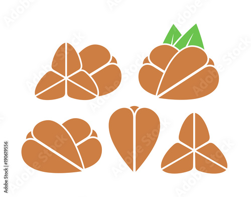 Buckwheat logo. Isolated buckwheat on white background