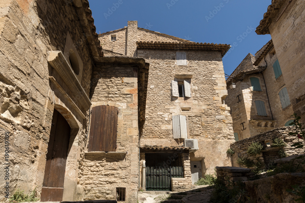 Narrow street in medieval town Gordes. Provence, France