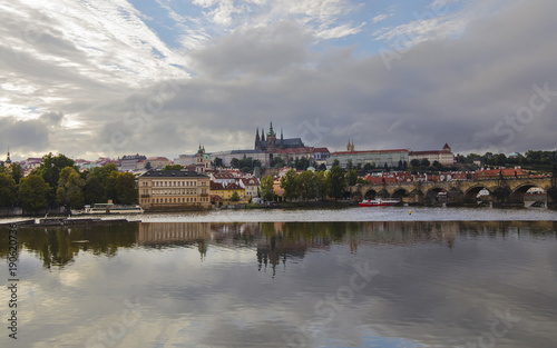 View of Prague old town and St Vitus Cathedral