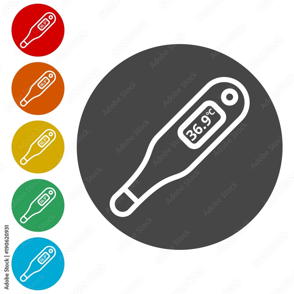 Thermometer icon, Modern thermometer, Medical thermometer Thermometer icon, Modern thermometer, Medical thermometer
