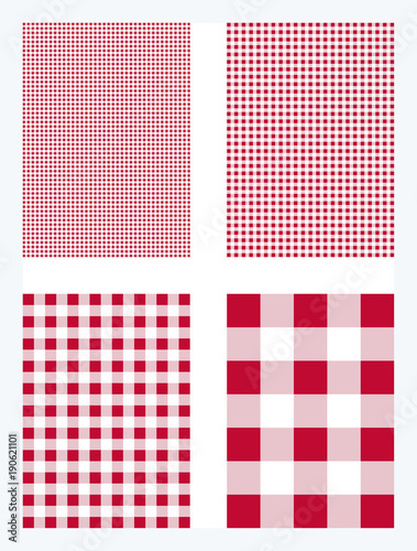 Red Gingham Pattern Background
