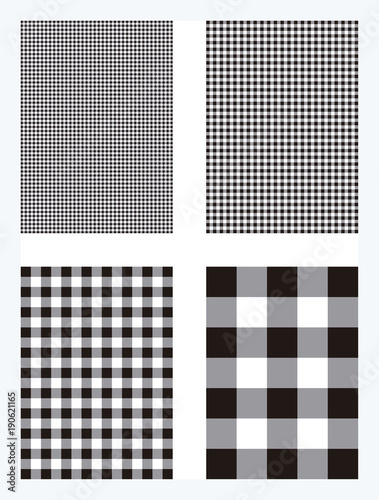 Black Gingham Pattern Background