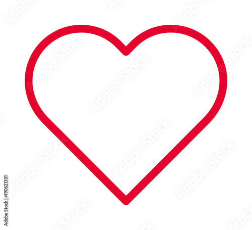 HEART red line vector icon