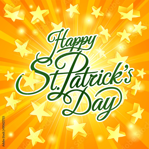Happy St Patricks Day Star Sign Background