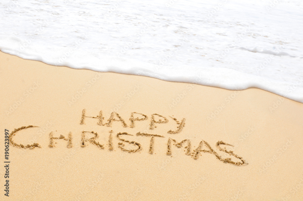 Fototapeta premium Happy Christmas on the beach