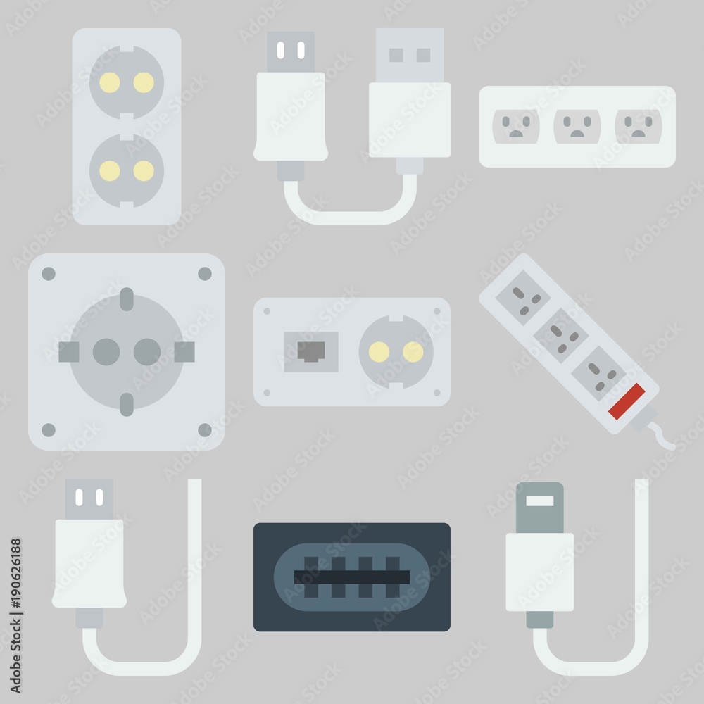 icons set about Connectors Cables . [keywordRandom:3]