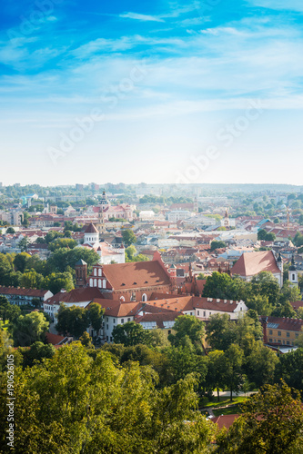 antique building view in Old Town Vilnius, Lithuanian