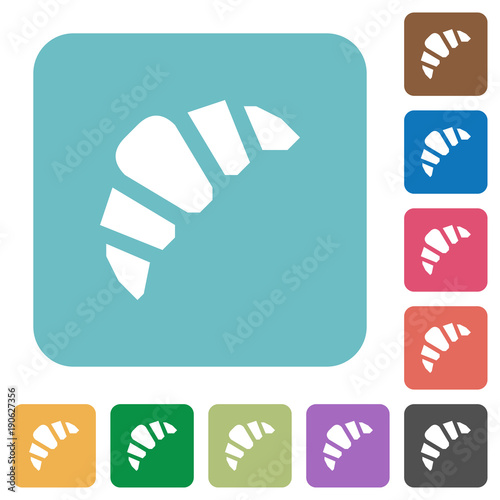 Bakery rounded square flat icons