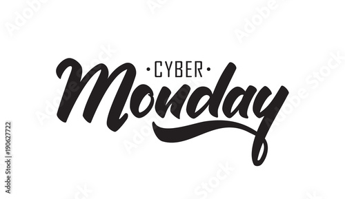 Handwritten type lettering of Cyber Monday