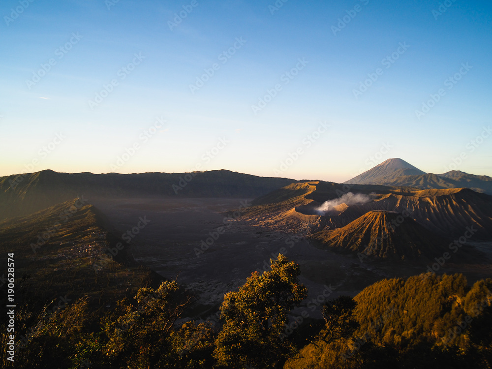 volcano landscape sky forest nature indonesia mountain