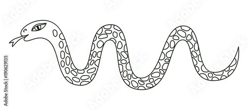 Snake doodle vector illustration