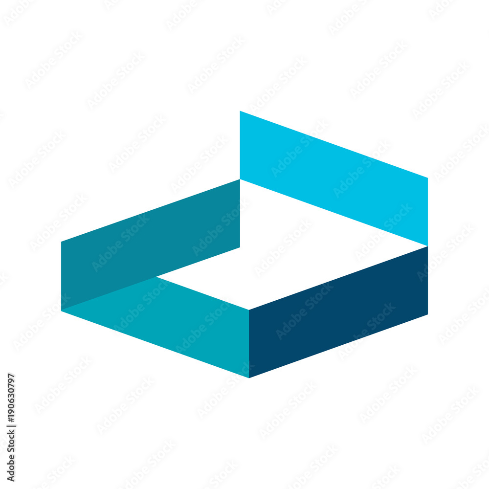 Open Fragment Hexagonal Block Symbol Design Open Fragment Hexagonal Block Symbol Design