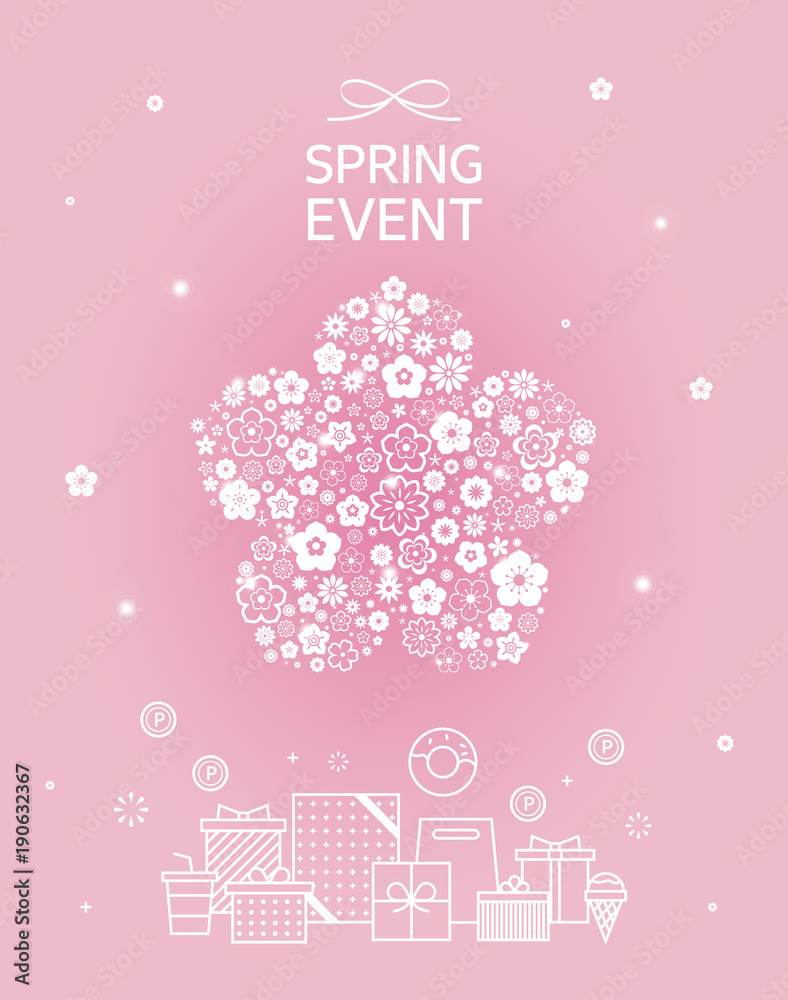 Spring event 50% sale background with beautiful flower. Vector illustration template, banners. Spring event 50% sale background with beautiful flower. Vector illustration template, banners.