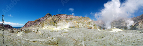 White Island  Panorama von Neuseelands aktiver Vulkaninsel