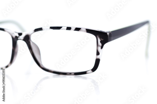 Spectacles on white floor  glasses.
