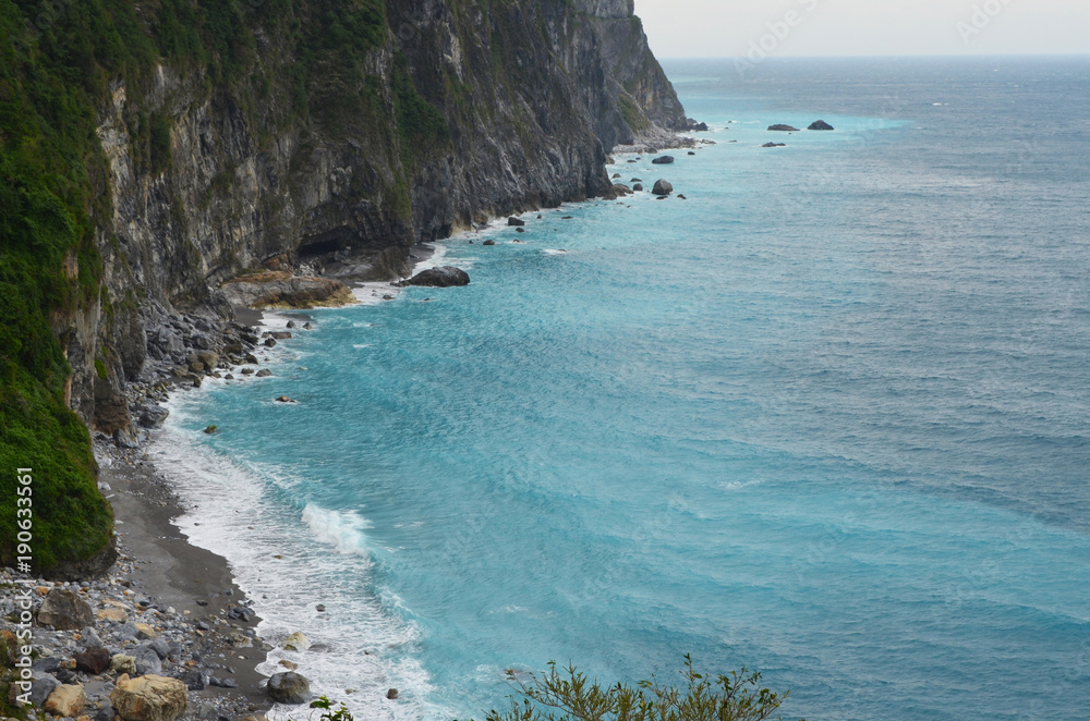 Quingshui (Ch'ing-shui) cliffs, Hualien county, Taiwan's eastern coast
