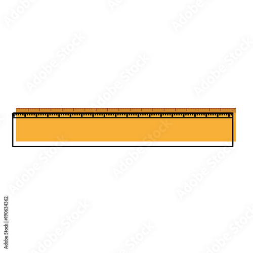 ruler icon tool draw school design graph geometric measure vector illustration