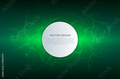 Abstract technological and scientific background with structure molecule and communication. Science, technology and medical concept. Vector illustration.