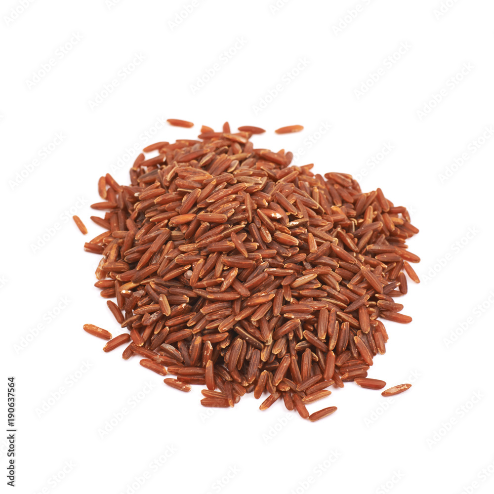Pile of red rice isolated Pile of red rice isolated