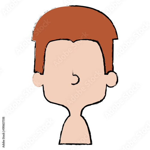 cute and little boy shirtless vector illustration design