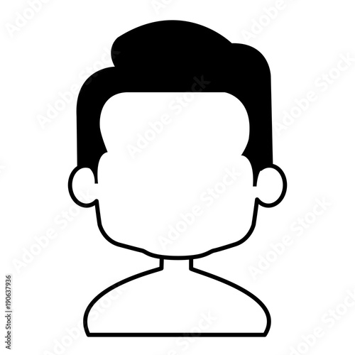 cute and little boy shirtless vector illustration design