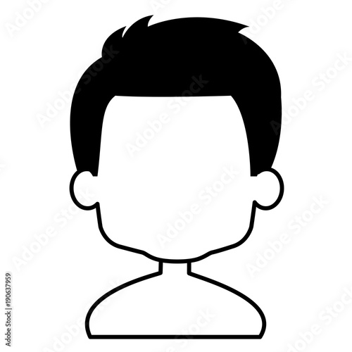 cute and little boy shirtless vector illustration design