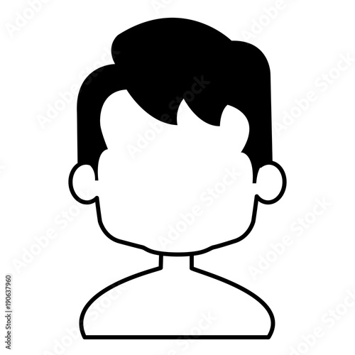 cute and little boy shirtless vector illustration design