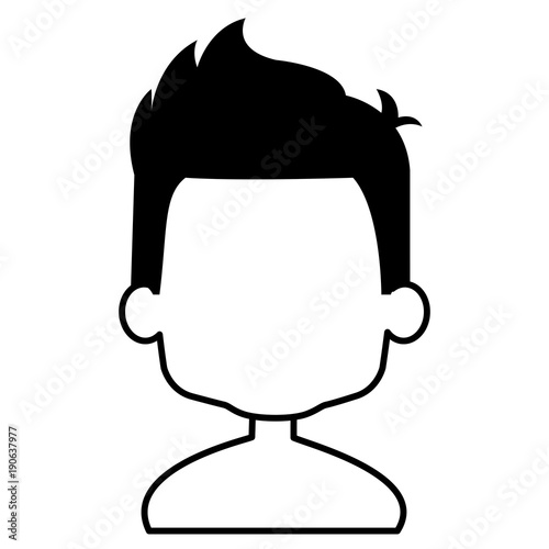 cute and little boy shirtless vector illustration design