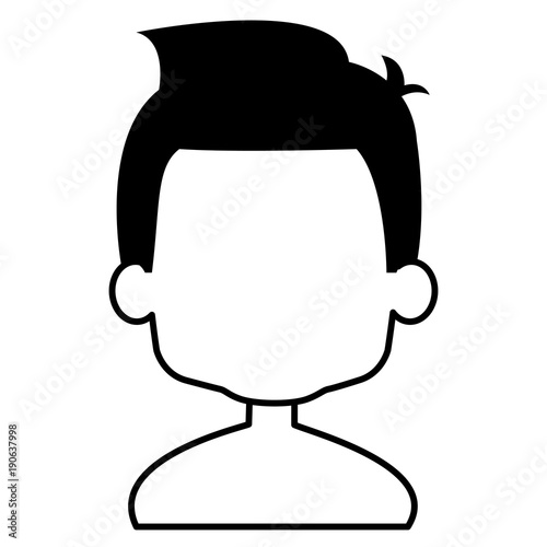 cute and little boy shirtless vector illustration design
