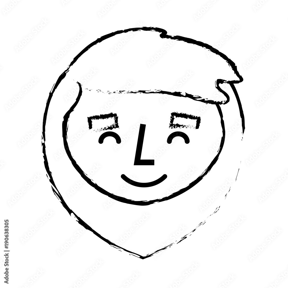 cartoon smiling face man beard character close eyes vector illustration sketch image design cartoon smiling face man beard character close eyes vector illustration sketch image design