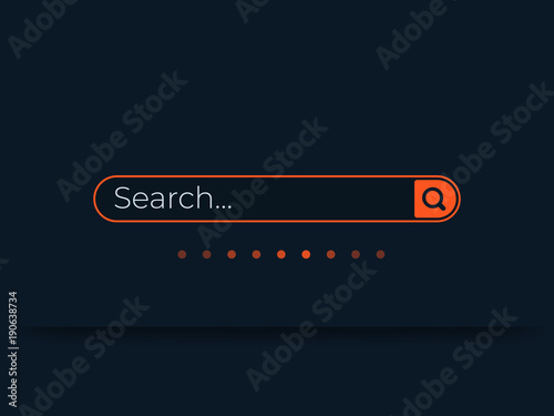 Search bar vector template for ui, minimalistic design