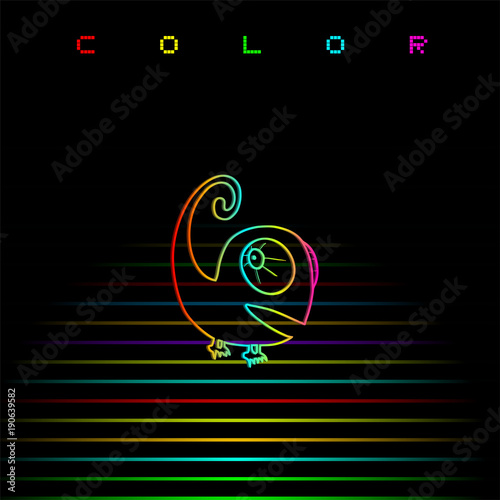 Colorful art chameleon