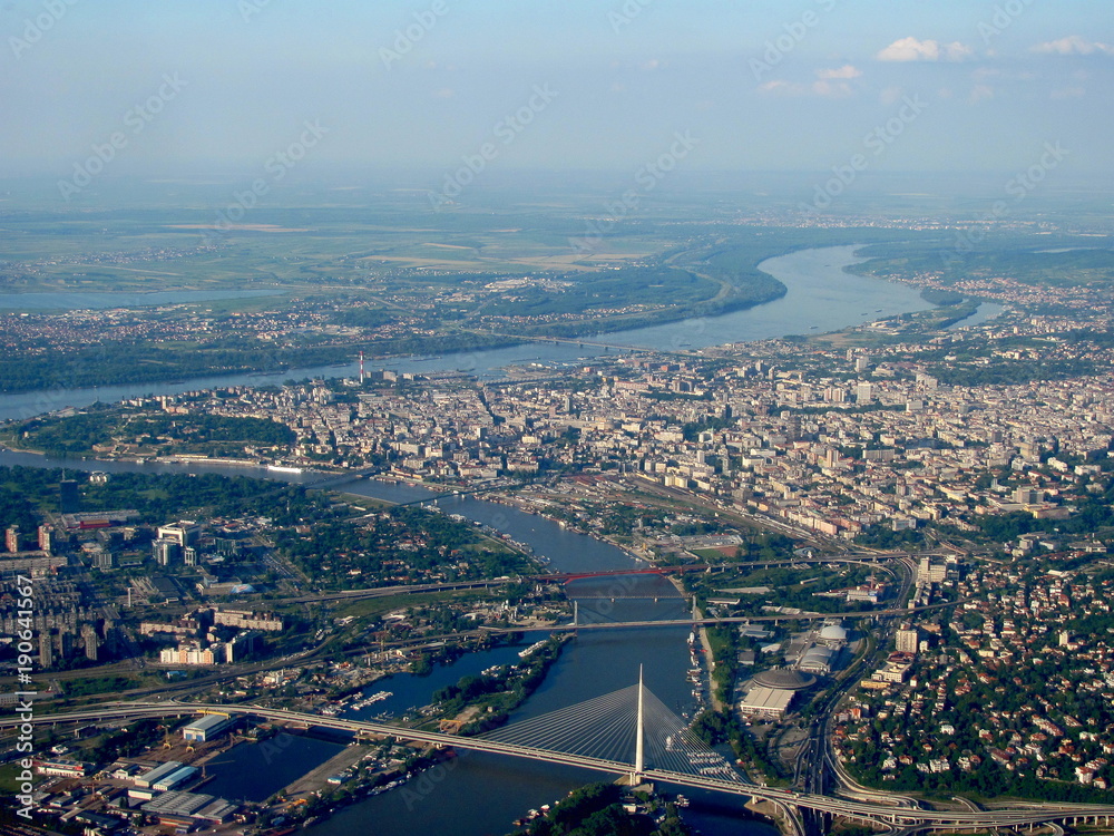 Panorama of Belgrade with river sava and Danube Panorama of Belgrade with river sava and Danube