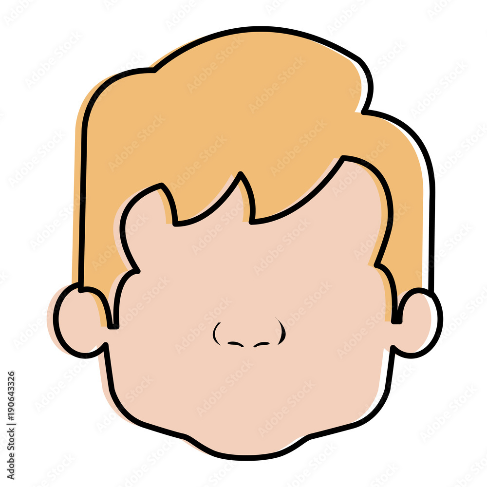 cute and little boy head vector illustration design cute and little boy head vector illustration design