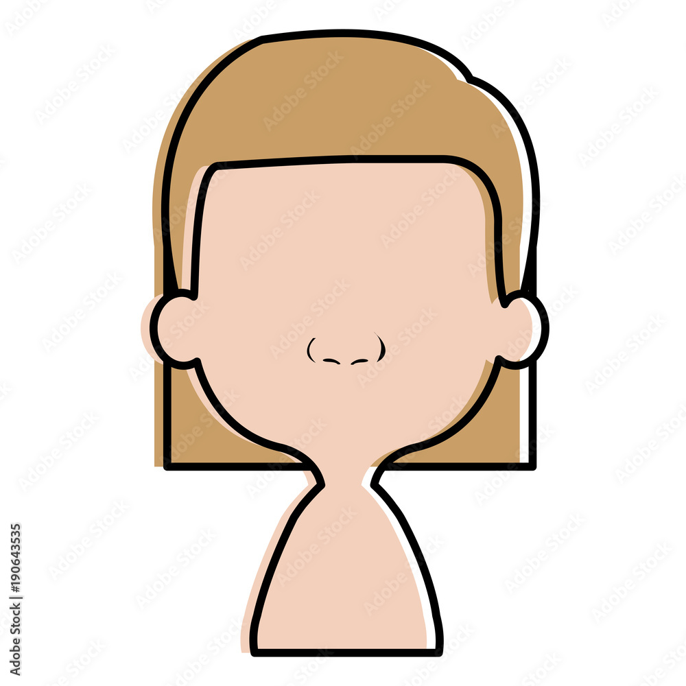 cute and little girl shirtless vector illustration design