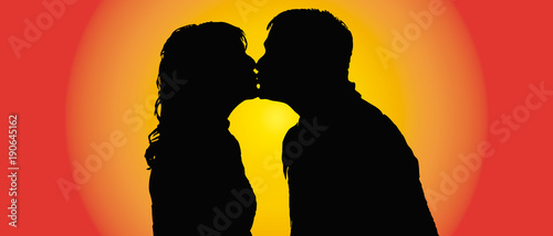 Beso al atardecer
