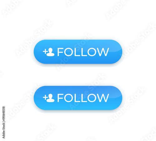 follow button design, vector