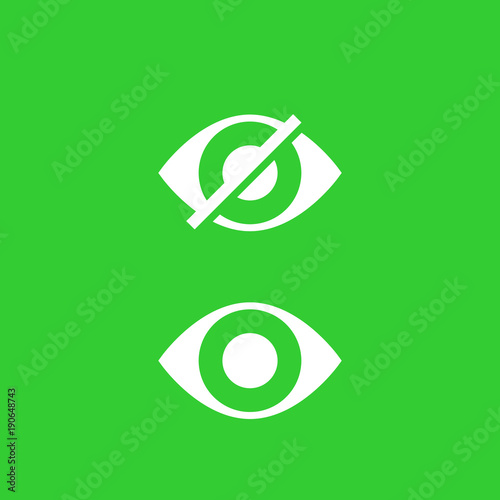 Hide, show vector icons with eye