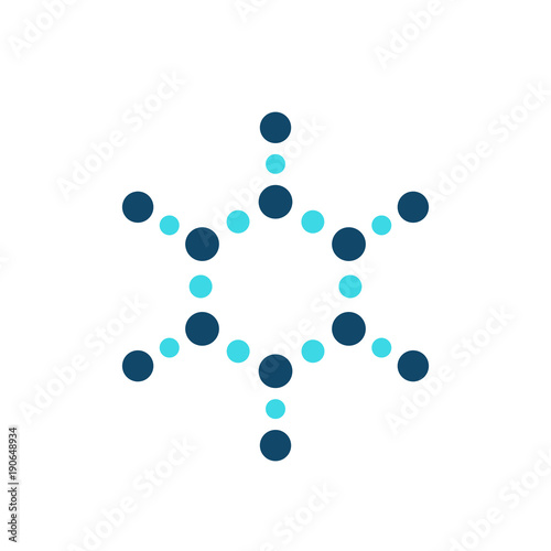 molecule icon, vector logo