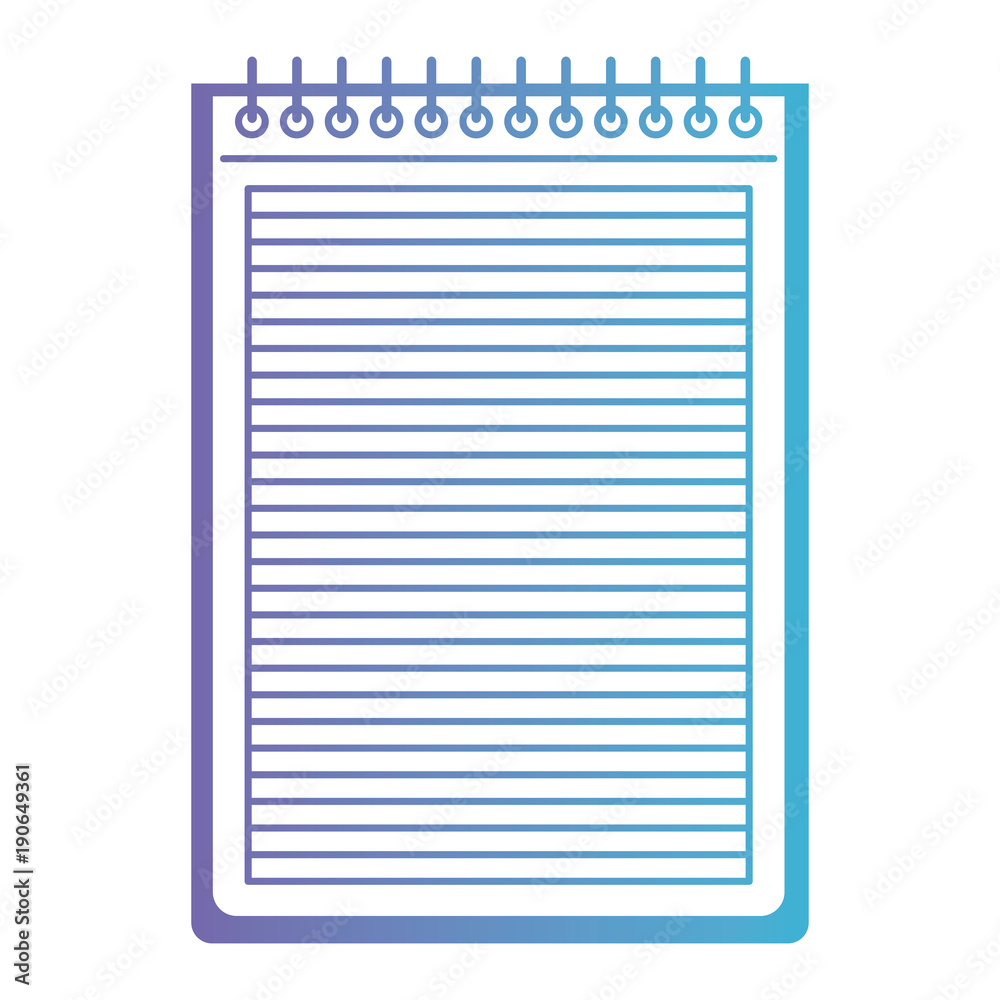 notebook lines school spiral paper sheet notepad vector illustration notebook lines school spiral paper sheet notepad vector illustration