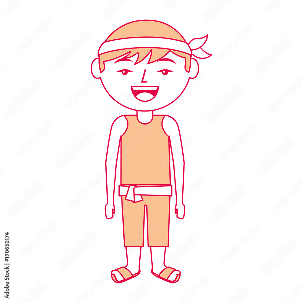 funny cartoon chinese man standing vector illustration funny cartoon chinese man standing vector illustration