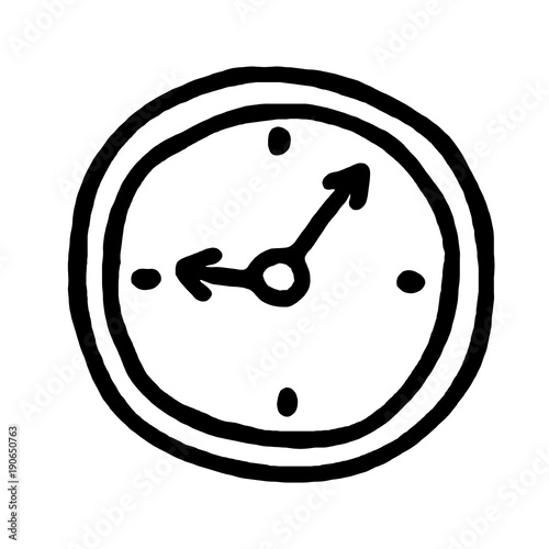 hand drawn watch. cartoon vector and illustration