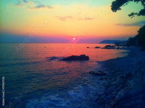 Beautiful sunset  Montenegro