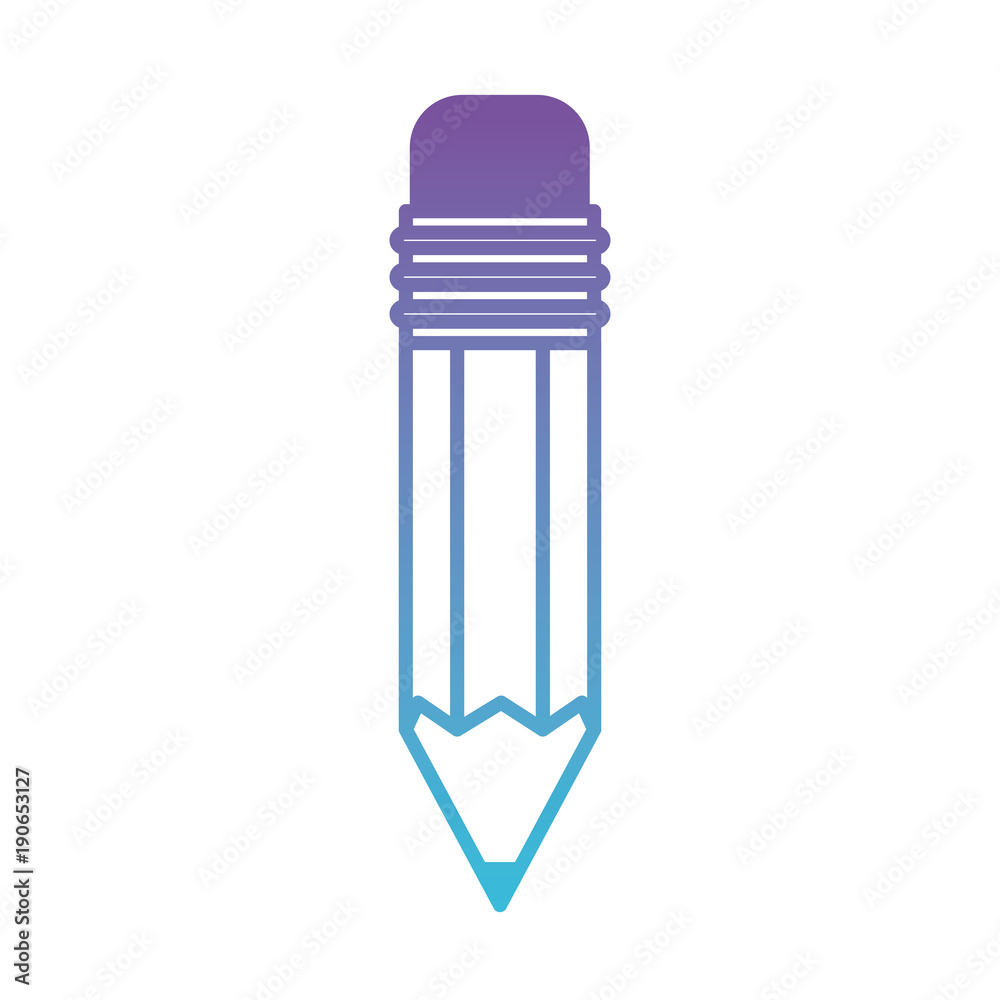 pencil design draw button graphic creative school office vector illustration