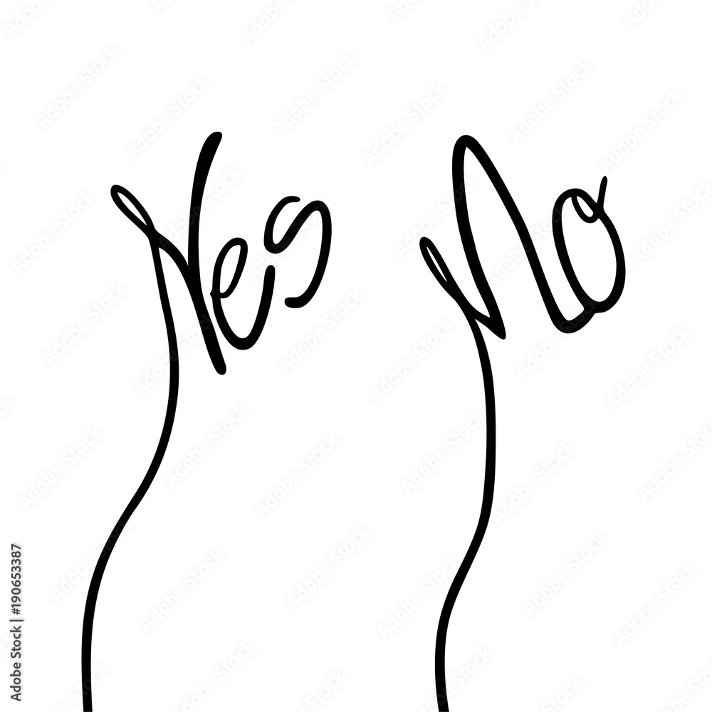 Obraz premium yes and no message