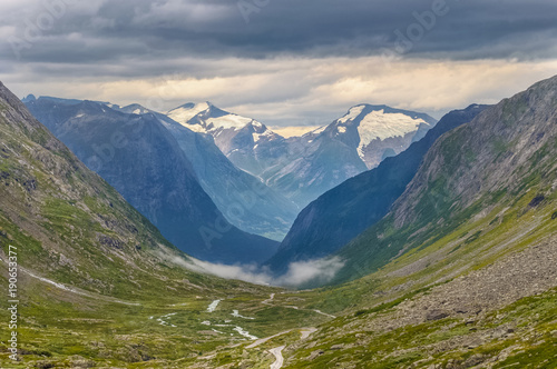 Beautiful scenic view of fjords and mountains in Norway