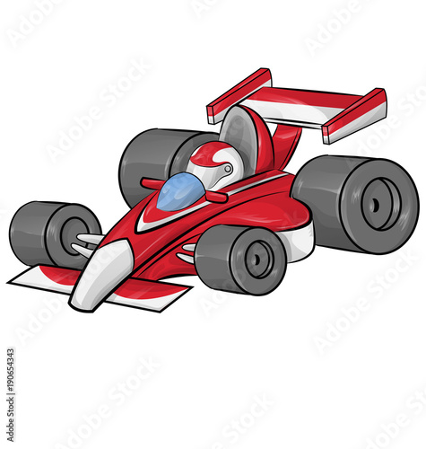 funny cartoon formula race car