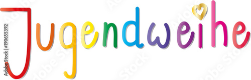 Alles Gute, Erwachsen werden - Jugendweihe feiern, Schriftzug in Handschrift, Einladung