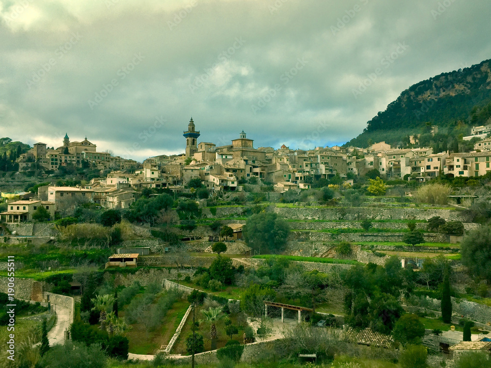 Landscape of Valldemossa in Mallorca