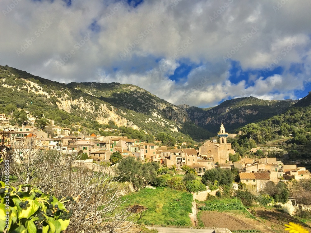 Landscape of Valldemossa in Mallorca